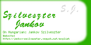 szilveszter jankov business card